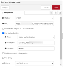 HTTP response node configuration.