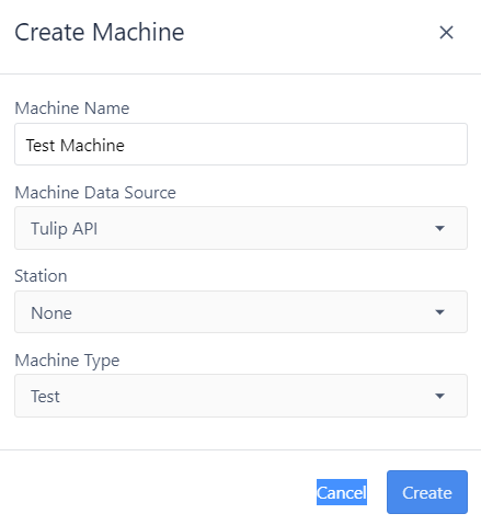 Creating a Machine.