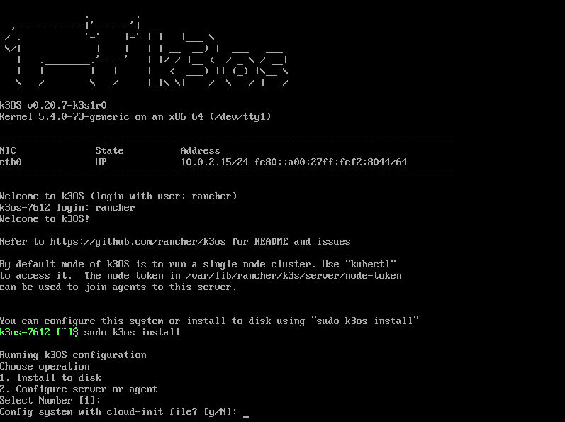 Configure system with cloud-init file